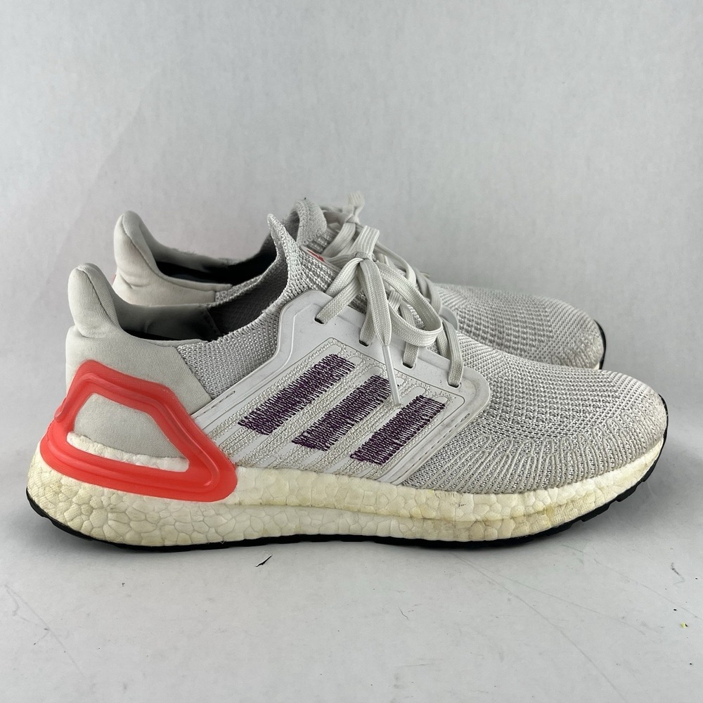 Adidas Ultraboost‎ 20 Women's Size 8.5 Running Shoes EG0726 White/Glory Purple